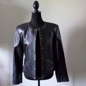 Juliano Celini 100% Leather Jacket | Black | Size Medium